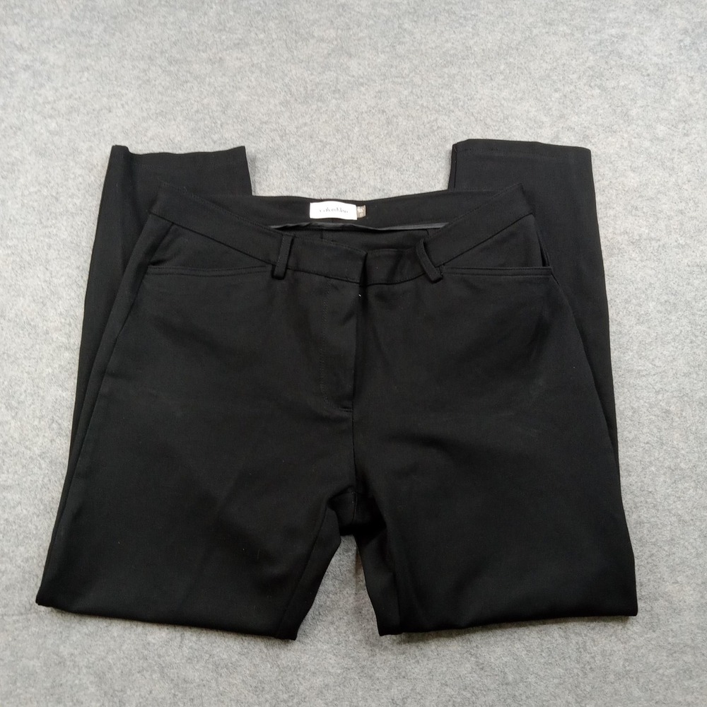 Calvin Klein Pants Womens 12 Black Ponte Slim Tapered Pull On Dress Work Office‎